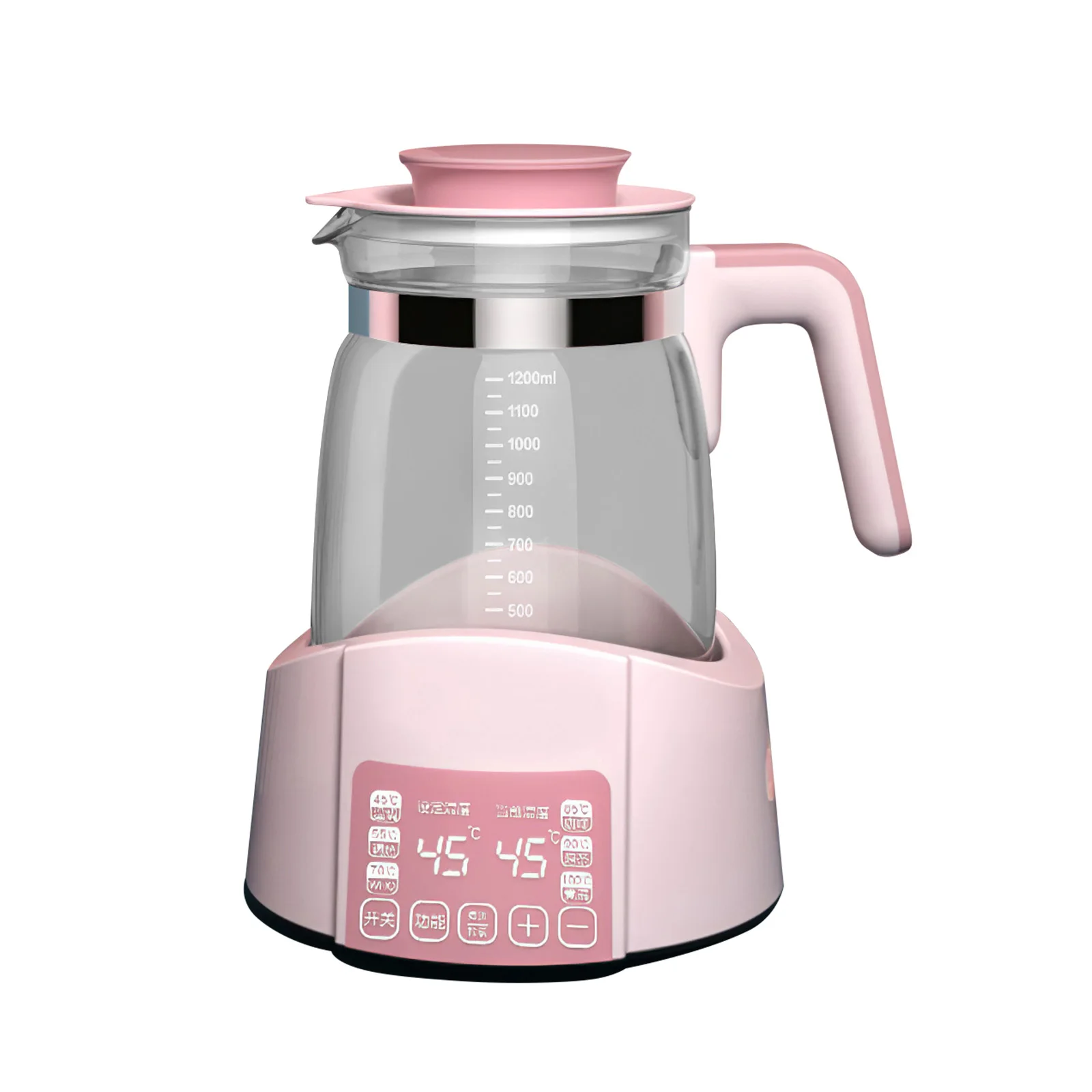 

24h Constant Temperature 220V Constant Heat Multi-Function Teakettle Electric Bottle Care Milk Water Warmer 1.2L Glass Kettle