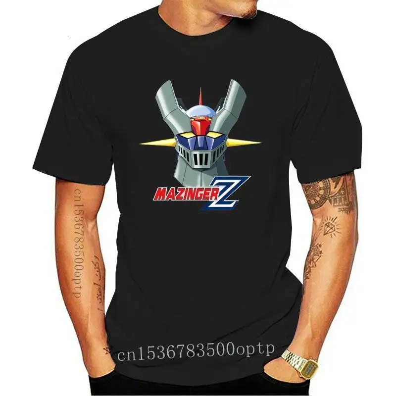 

New Mazinger Z Print T Shirt Men's Short Sleeve O-neck Cotton T Shirt Summer Funny T-shirts Anime Hip Hop Tees Tops Streetwear