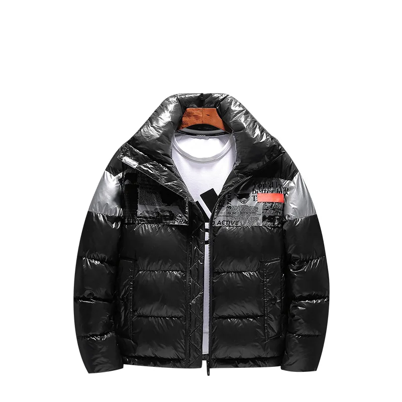

2019 Men Winter Thick Jackets New Design Patchwork Printed Parka Jacket Male Warm Coat Hip Hop Streetwear Fashion Parkas WG569