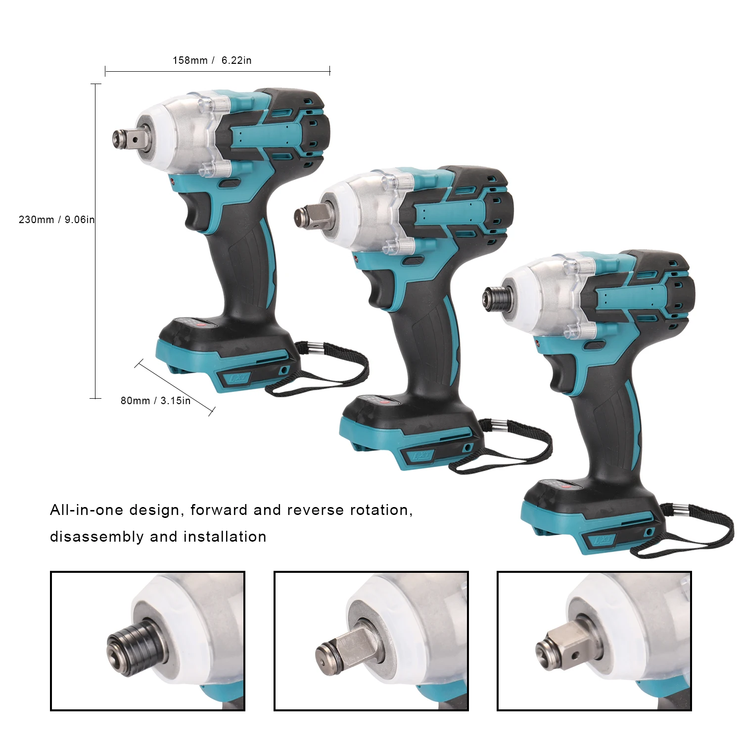 Беспроводной ударный гайковерт шуруповерт с бесщеточным двигателем 18 в |