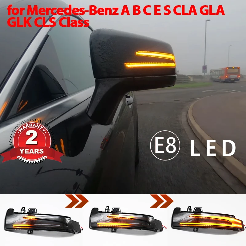 

Dynamic Turn Signal Rearview Mirror Indicator Blinker Light For Mercedes Benz A B C E S CLA GLA CLS W176 W246 W204 W212 X156