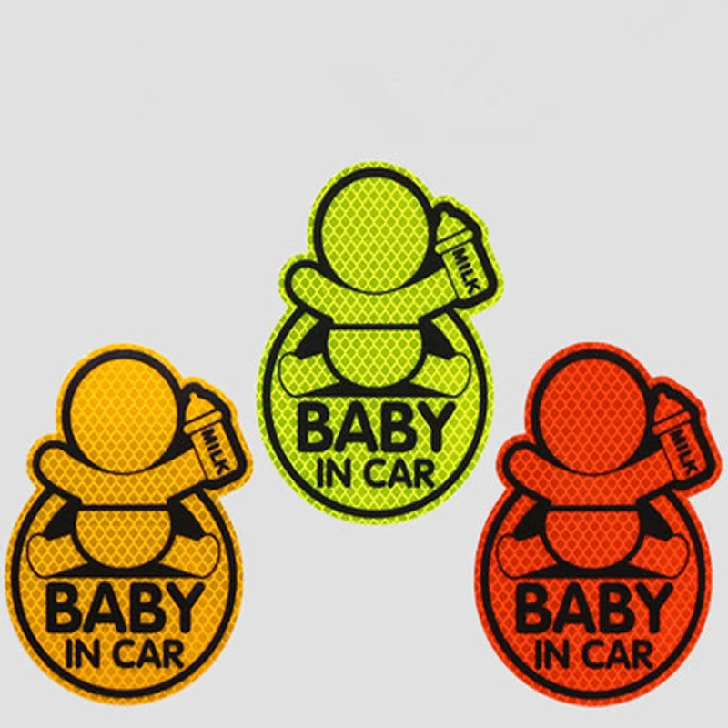 Светоотражающие предупреждающие наклейки мультяшный малыш в автомобиле