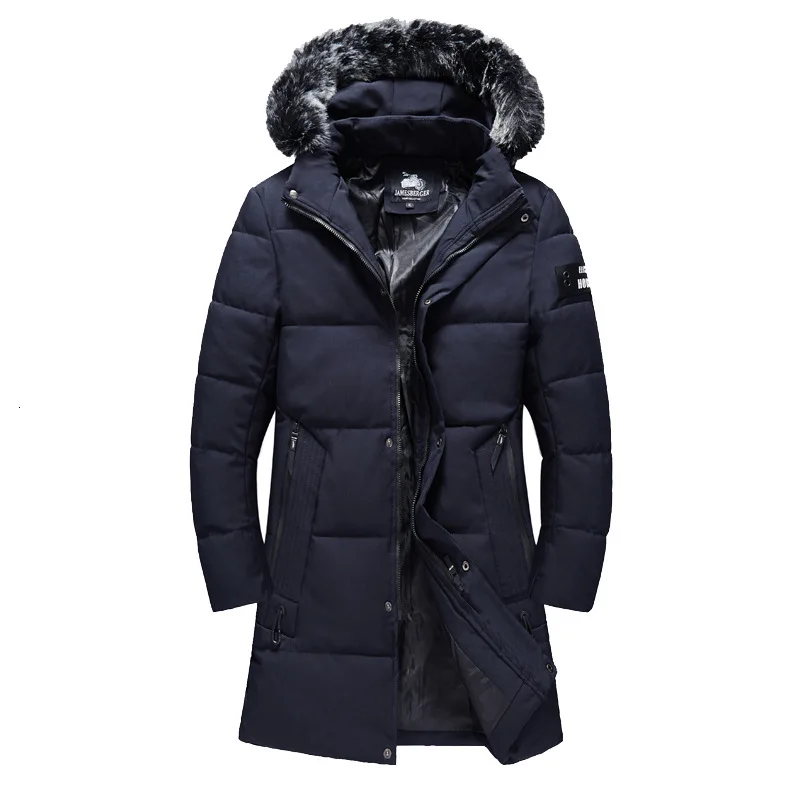 Man Long Fund Thickening Even Hat Loose Coat Teenagers Leisure Time Trend Cotton Men's Winter Cotton-padded Clothes