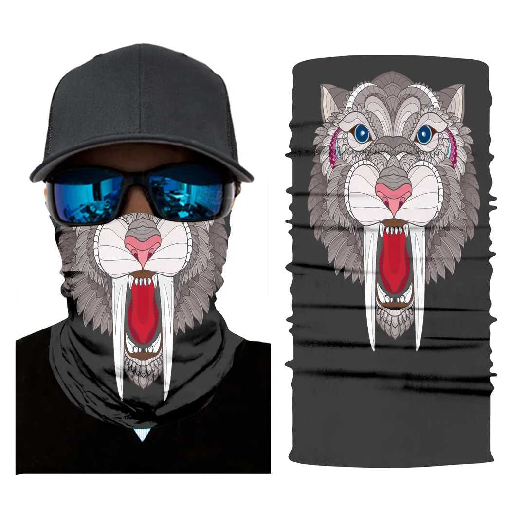 Wholesale 3D Vision Animal Style Sunscreen Mask Scarf Cover Unisex Riding Outdoor Dust-proof Face Scarfs 10pcs/pack |