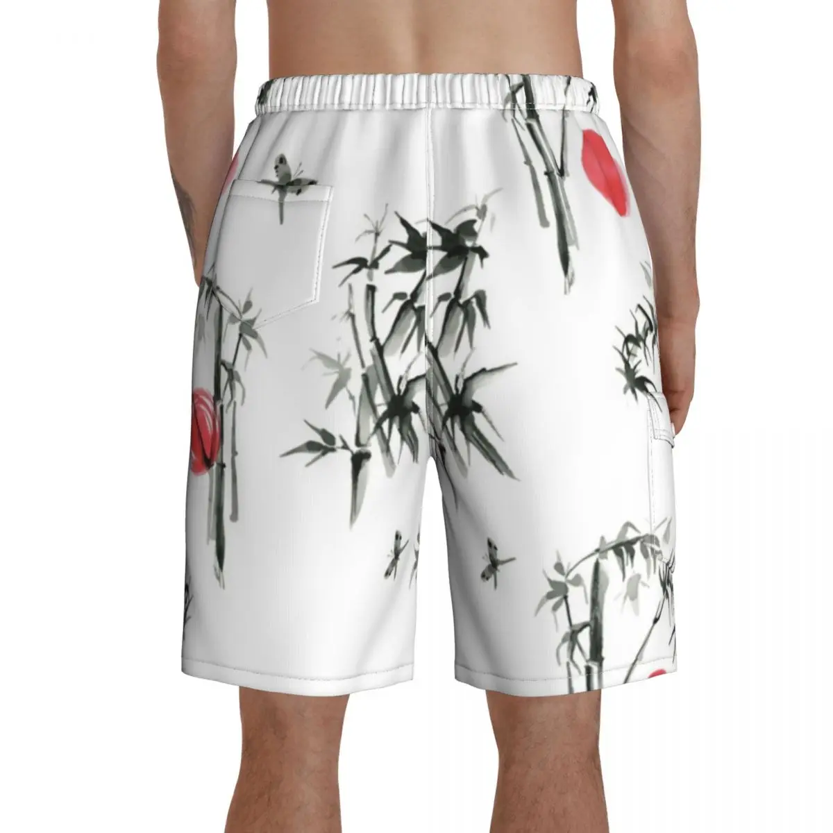 

Sumi-E Board Shorts Swimming Trunks Polyester Men Beach Funny Swim Trunks