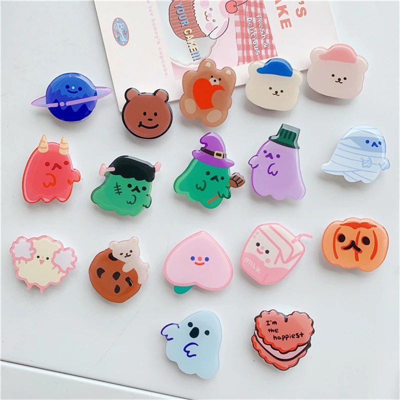 

Cute Ghost Devil Glue Fold Universal Phone Expand Stand Holder For iPhone Samsung Xiaomi Cellphones Finger Ring Grip Support