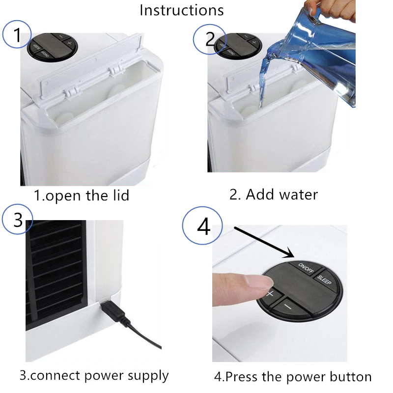 Охладитель воздуха вентилятор кондиционер увлажнитель охлаждения мини USB