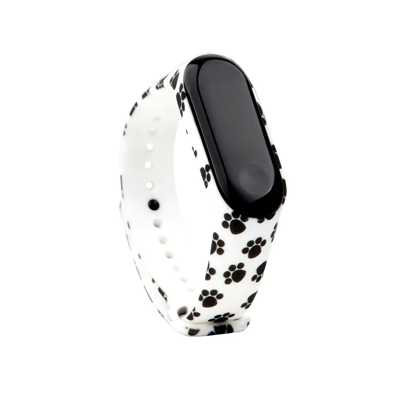 

Smart Bracelet Strap For Xiaomi Mi Band 4 Band 5 Wrist Strap Colorful Flowers Silicone Watchbands For Mi Band 5/4/3 Accessories