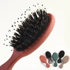 Массажер для головы, щетка для волос, гребень для волос с щетиной, Антистатическая мини-Расческа с нескользящей ручкой, милые аксессуары для парикмахерских