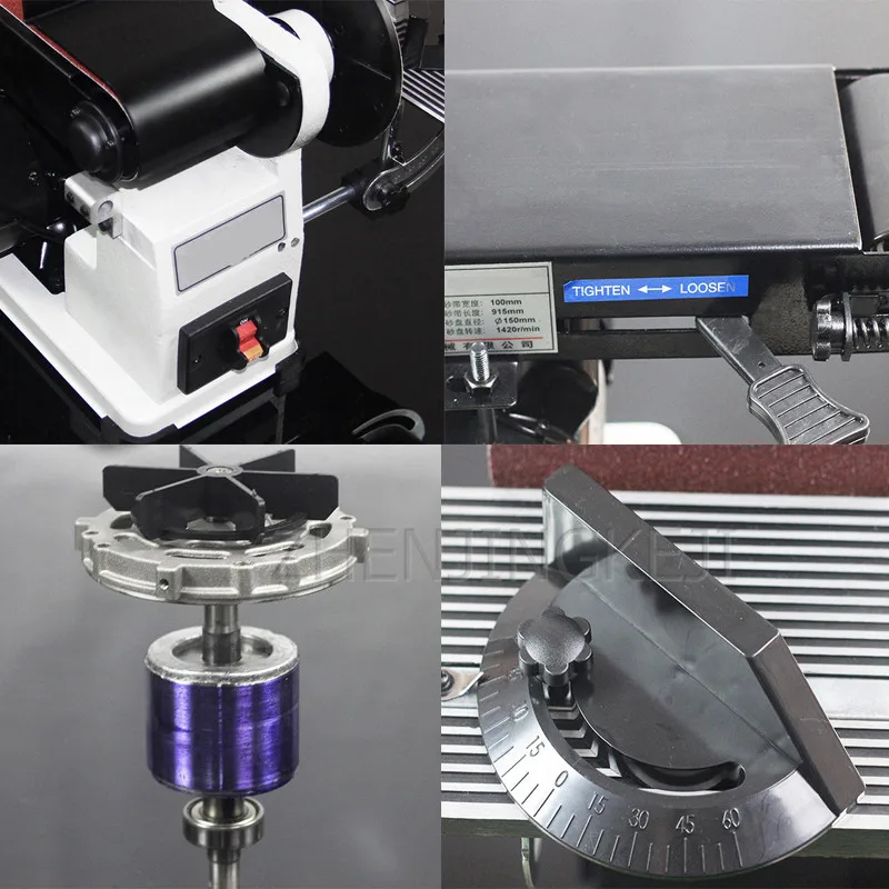 

Electric Abrasive Belt Machine DIY Polishing Machine Polisher Fixed Angle Sharpening Machine 220V Woodworking Tool And Equipment