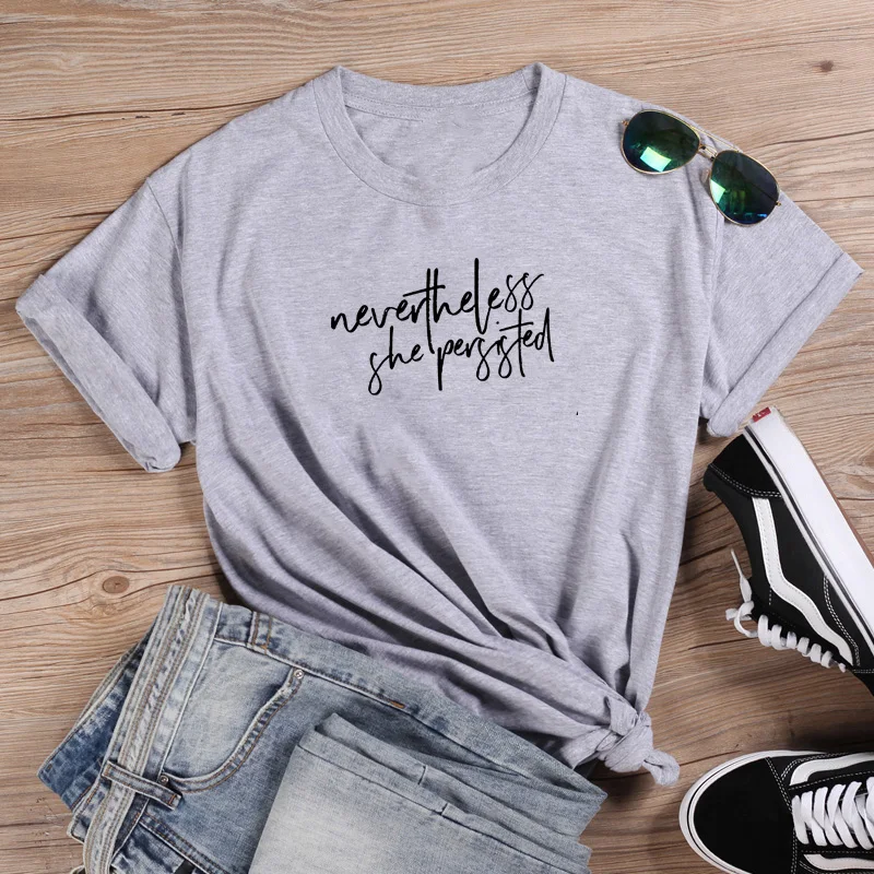 

Тем не менее, модная футболка, женская летняя хлопковая футболка, женский топ с круглым вырезом в стиле Харадзюку, женская черно-белая футбо...