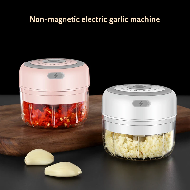 

Mini USB Electric Garlic Masher Press Mincer Sturdy Vegetable Chili Meat Grinder Food Chopper Kitchen Gadget Crusher Portable