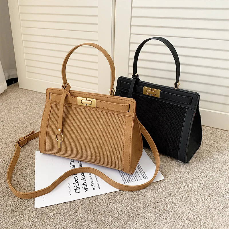 

Famous Brand Handbag Crossbody Fashion Corduroy Shoulder Tote Handbags Lady Bag Girl High Quality Famale Bags Designer For Women