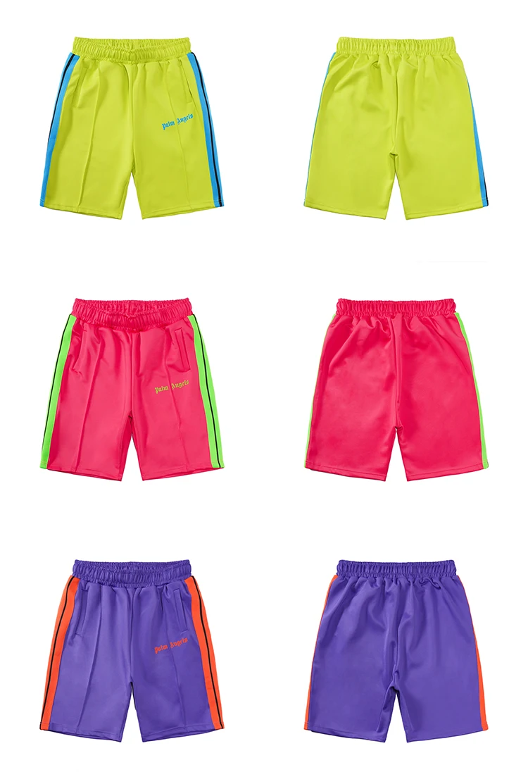 

Palm Angels retro striped side webbing high street casual shorts for men women 7899598652356