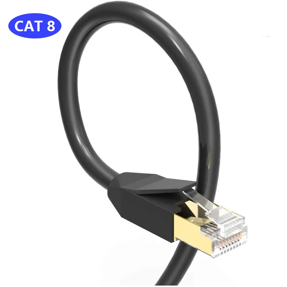 Сетевой кабель Cat 8 LAN Cat8 Rj45 скорость Ethernet 40 Гбит/с 2000 МГц 26AWG для маршрутизатора