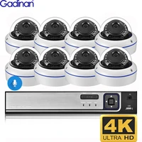 gadinan 8mp 4k cctv security cameras system 8ch 4ch video surveillance kit home outdoor audio ip camera poe nvr recorder set