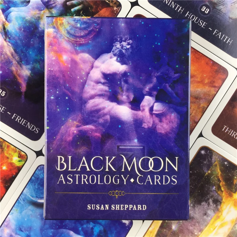 Black Moon Astrology Cards Tarot English Version Playing Card Deck Game Board Games Divination Fate For Family Party | Игрушки и хобби