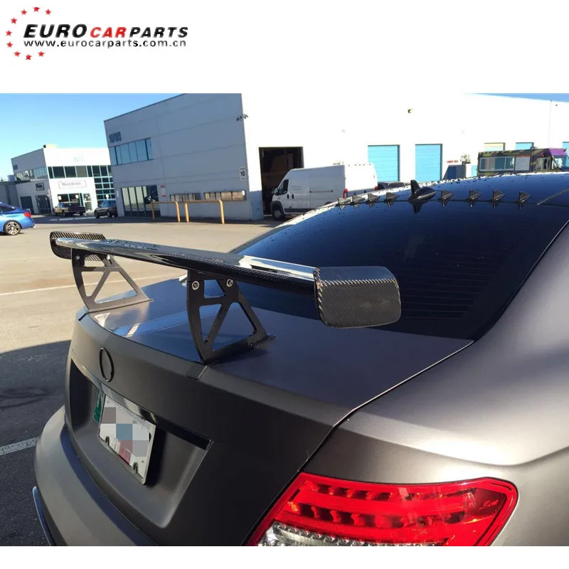 C63 заднее крыло подходит для MB C-class W204 в стиле купе и седана черного цвета спойлер