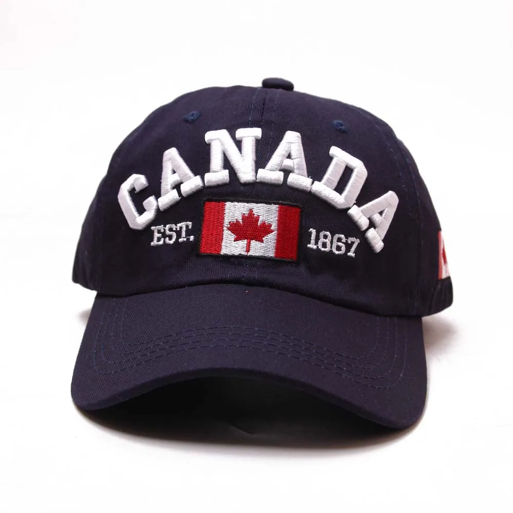Hatlander бренд Канада буквы вышивка бейсболки Хлопок gorra snapback изогнутые папа шляпа