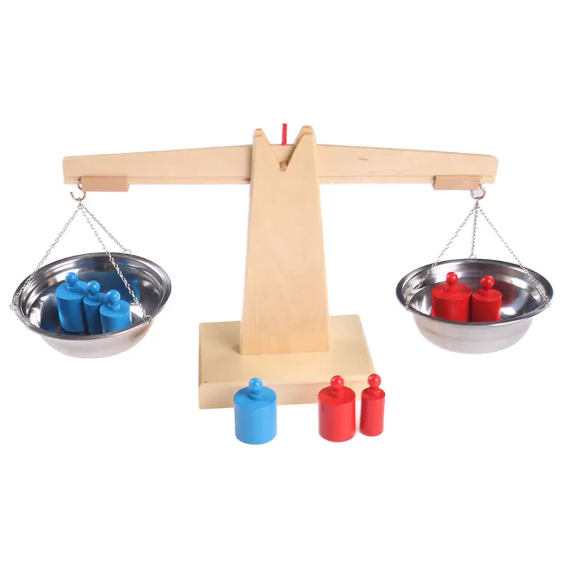 

Деревянные математические материалы Монтессори, набор весы для дошкольного обучения, обучающие игрушки для детей, игрушки, игрушки MH1064H