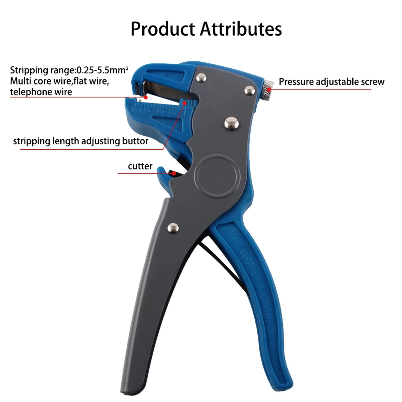 

Stripping Pliers Automatic 0.25-5.5mm Cutter Cable Scissors Wire Stripper VK-700D Tool Multitool Precision High Quality