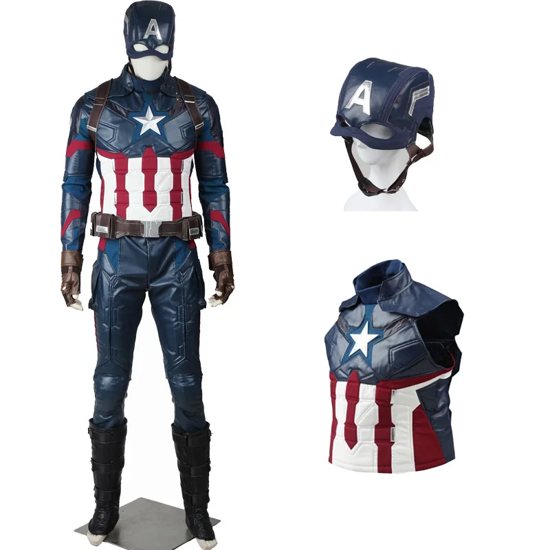 

Капитан 3 гражданская война Косплей Костюм Стивена супергерой Роджерс боевая одежда карнавал Рождественская одежда для ролевых игр