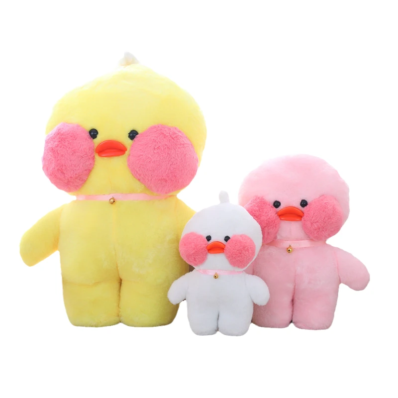 

large 50cm/80cm Lalafanfan Cafe Duck Plush Toy Stuffed Soft Kawaii Dududuck Doll Animal Pillow Cute Plush Dolls Kids Birthday Gi