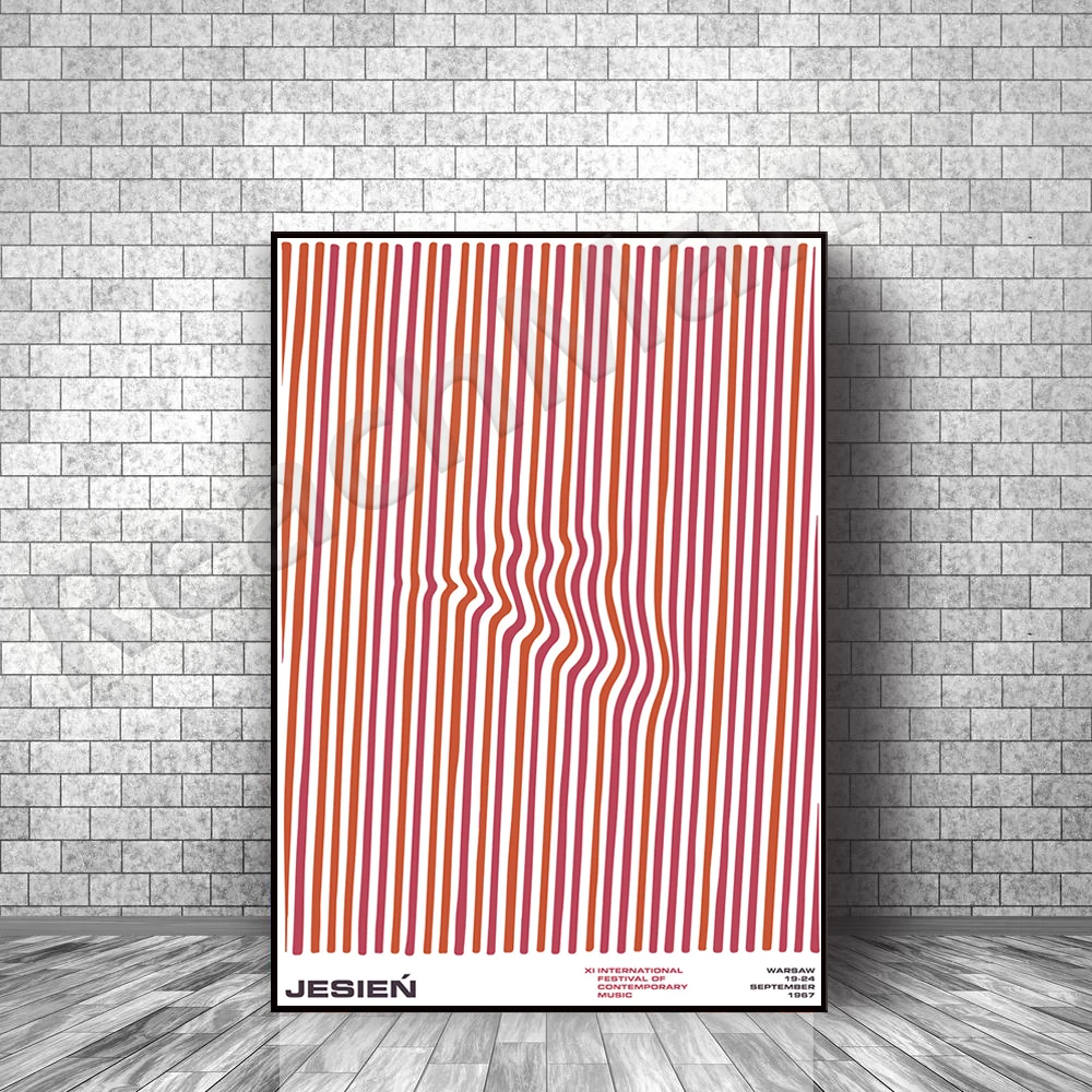 

International Contemporary Music Festival, 1967, Polish vintage art deco canvas poster
