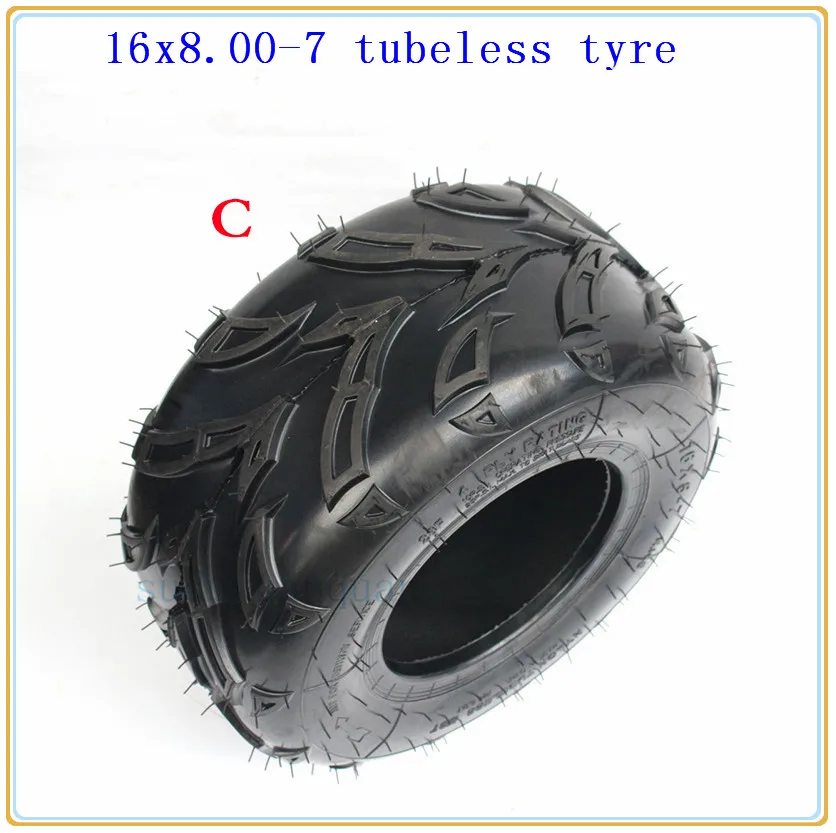 16x8.00-7 tyre C 16x8-7 ATV& Go-Kart Off-дорожные шины вездеходы 16x8. 00-7 16/8-7 бескамерные шины шоссейные шины износостойкие вакуумные шины - Цвет: 16x8.00-7 tyre C