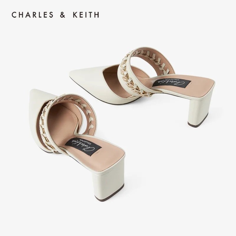CHARLES＆KEITH Новинка на Весну и Лето2020SL1 60280337Женские босоножки Острый Носок высоком