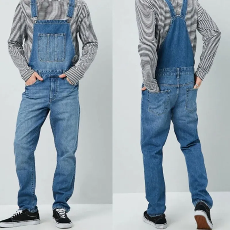 Мужские джинсовые комбинезоны прямые мужские карго брюки Комбинезоны для мужчин