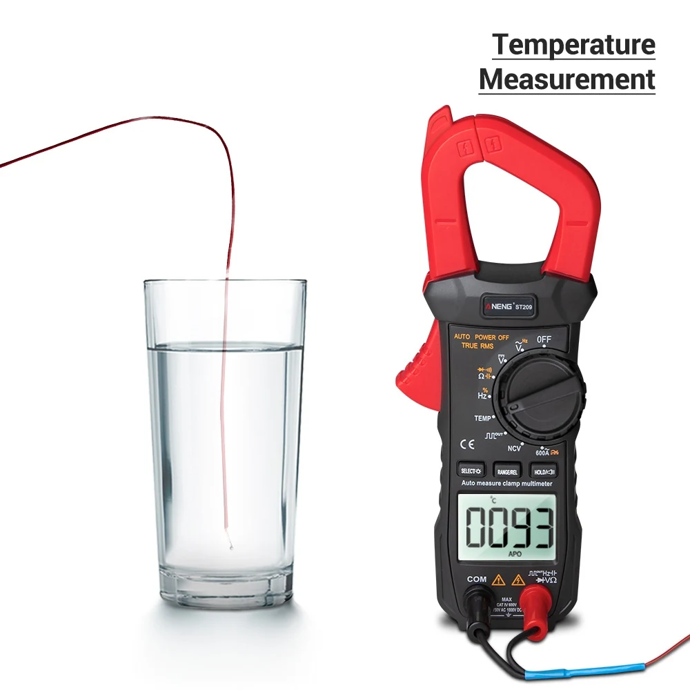 

Voltage Meter Tester ST209 Digital Multimeter Clamp Meter True RMS DC/AC Current Clamp Tester Meters Voltmeter Auto Range