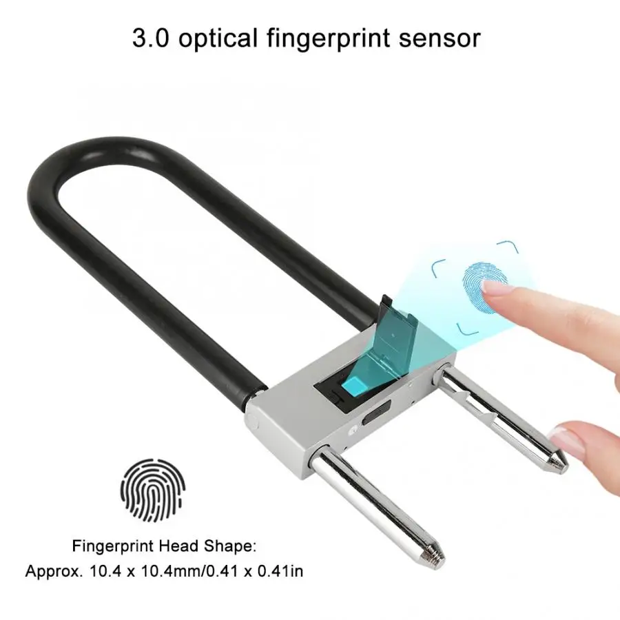 Умный Замок Интеллектуальный u тип Bluetooth отпечаток пальца IP65 Водонепроницаемый USB