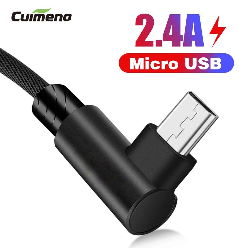 Кабель Micro USB Cuimeng 90 градусов быстрое зарядное устройство 3 м кабель для передачи