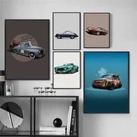 bedroom decor canvas wall art car bus retro poster mans boys gift painting minimalist simple style home room decorate prints
