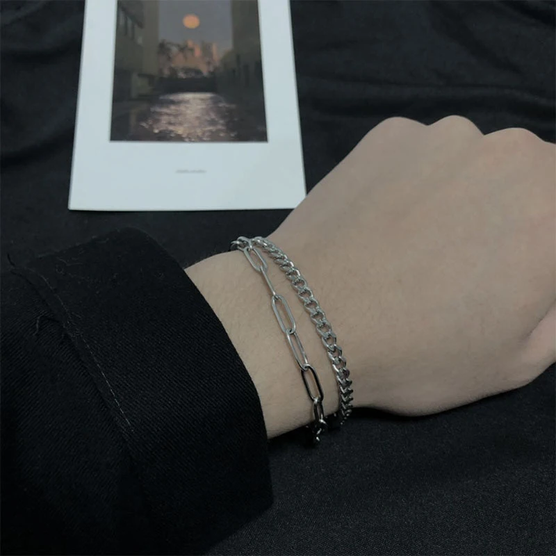

Male And Female Hip Hop Bracelet Individual Fashionable Unique Bangles Stylish Simple All-matched Punk Creative Jewelry