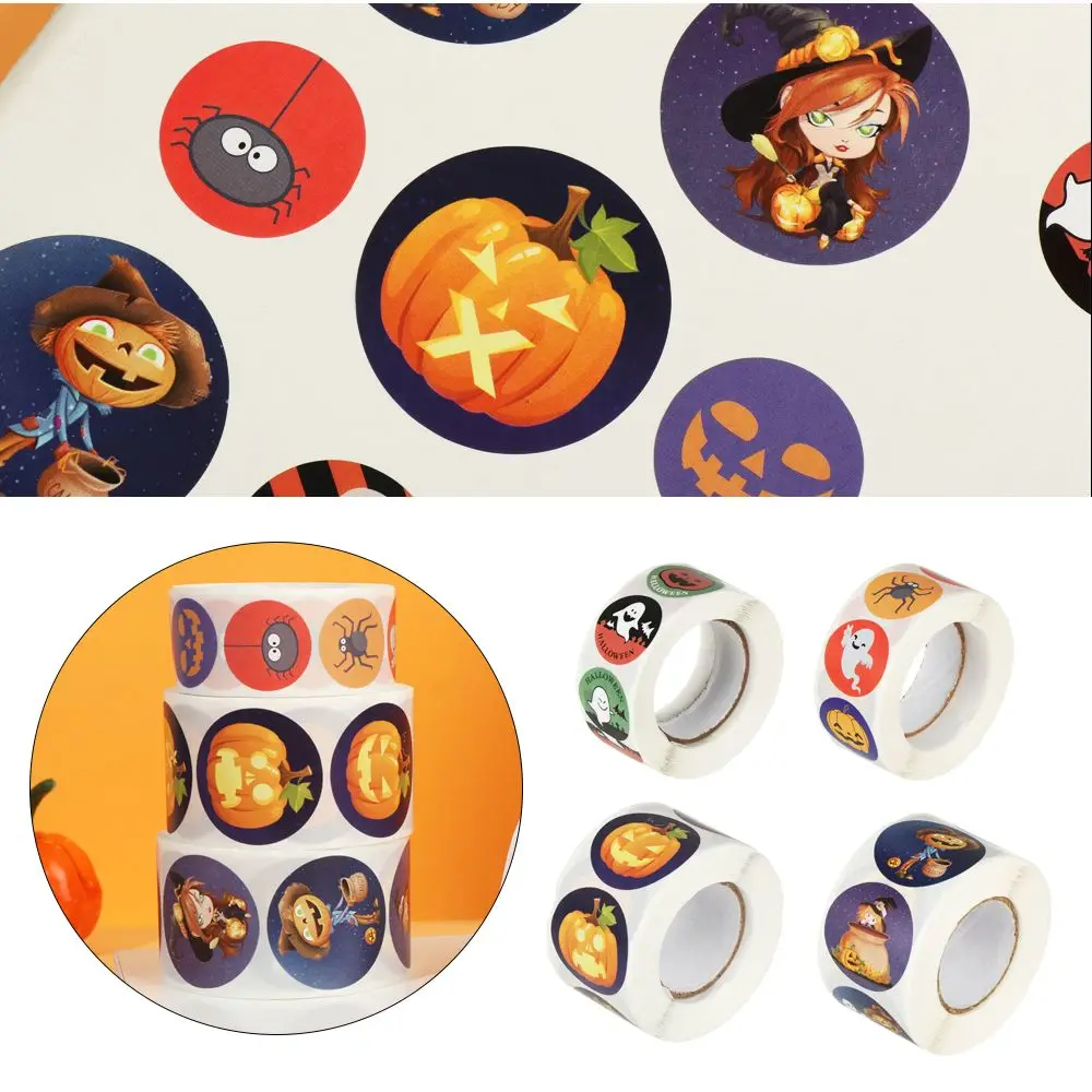 500 шт./рулон этикетки для украшения Хэллоуин | Дом и сад