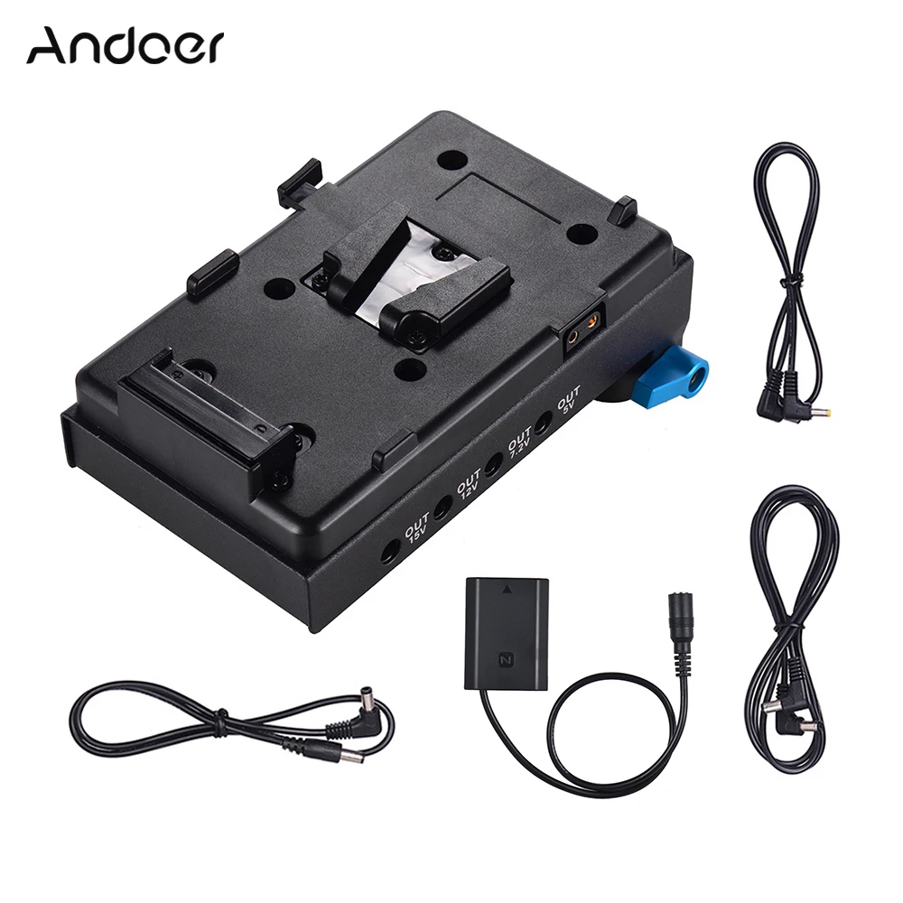 V образное крепление Andoer аккумуляторная пластина адаптер батареи для BMCC BMPCC Sony A7III