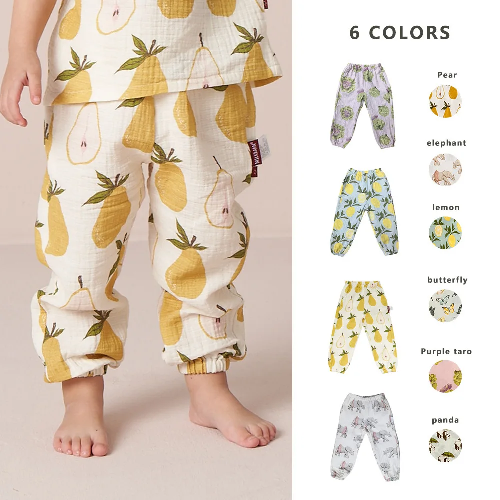 Оригинальные детские хлопчатобумажные дышащие брюки тонкие воздухопроницаемые