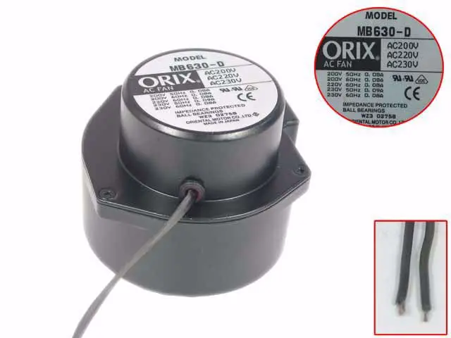 

ORIX MB630-D AC 230V 0.08A 2-проводной Вентилятор охлаждения сервера