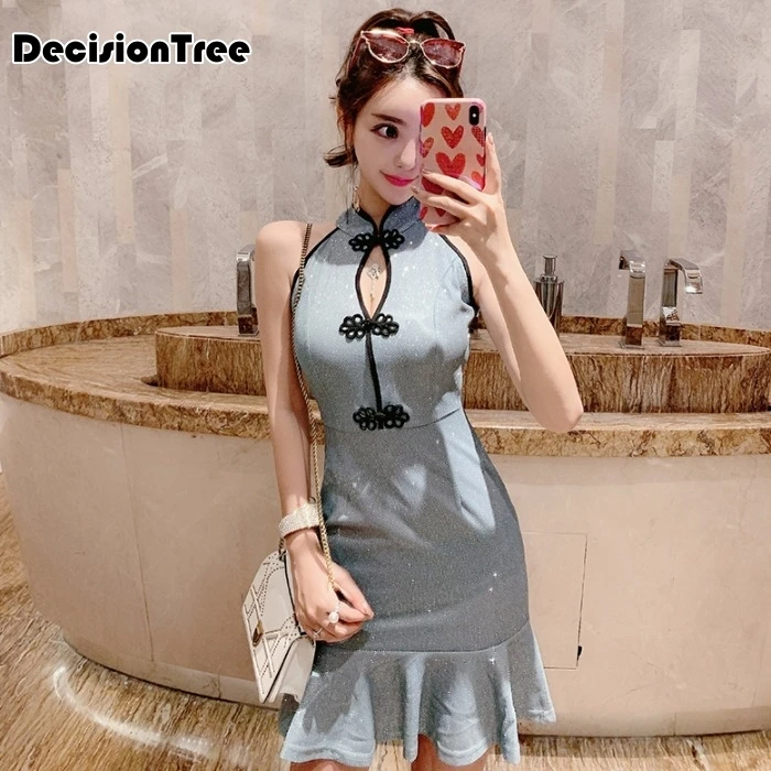 Сексуальное женское вечернее платье, китайское платье, cheongsam, сексуальное cheongsam qipao, китайское платье, платье с лямкой через шею