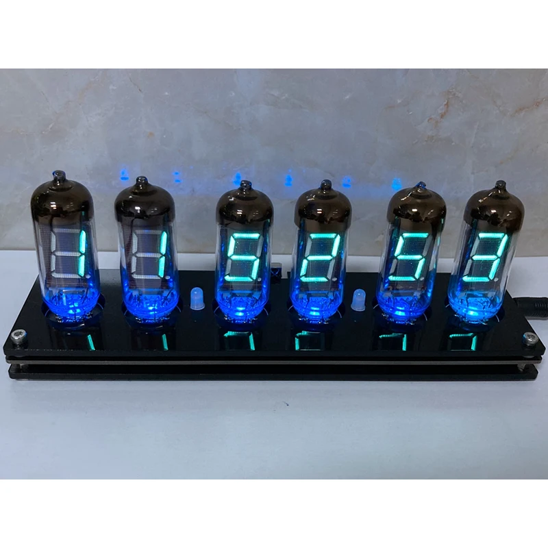 Флуоресцентные трубчатые часы с шестью флуоресцентными трубками (не светящаяся