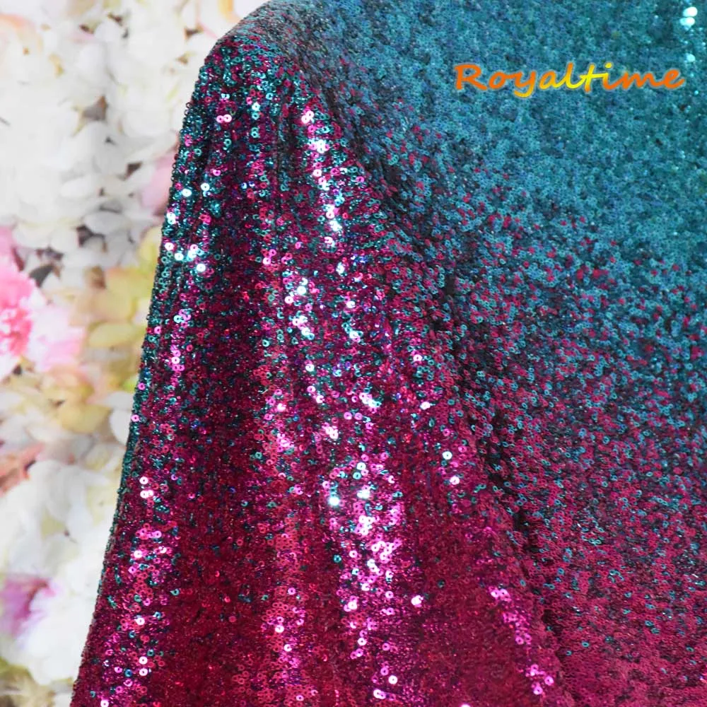 Градиентная королевская сине-серебряная ткань с блестками кружевная для платьев