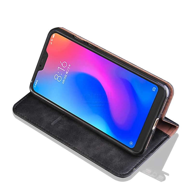 Роскошный тонкий кожаный чехол книжка в стиле ретро для Asus Zenfone Max Pro M2 ZB631KL