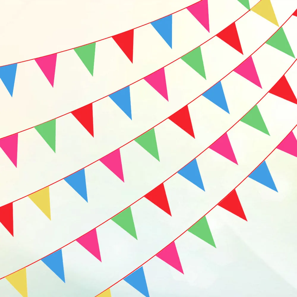 

Colorful Pennant Banner Decoration Hanging Pennant Flags Banner for Feastival Birthday Grand Opening Party