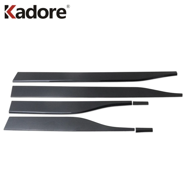 Carbon Fiber Plastic Для Toyota RAV4 RAV 4 ABS Хромированная Боковая дверь корпус молдинг линия крышка отделка протектор украшения внешние аксессуары - Цвет: Carbon Fiber Plastic