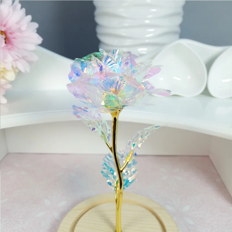 Вечная роза с светильник том в стеклянном куполе красота и чудовище Розы