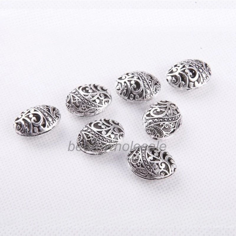 Овальные металлические бусины для рукоделия изготовление ювелирных изделий