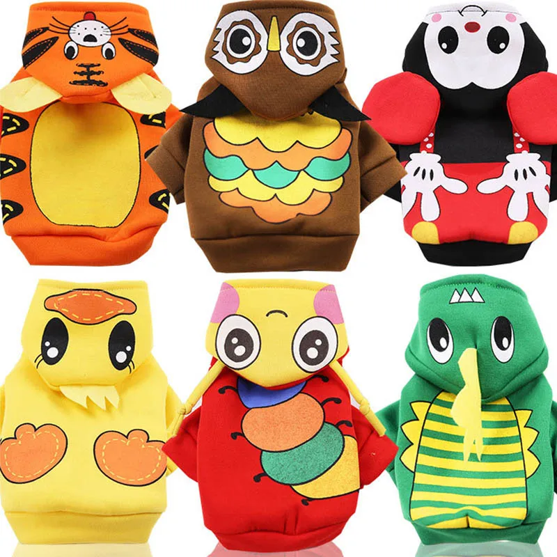 

Pet Dog Clothes For Small Pets Clothing Warm Clothing for Dogs Coat Puppy Outfit Doggy Jacket Animal shape Hoodies Chihuahua 100