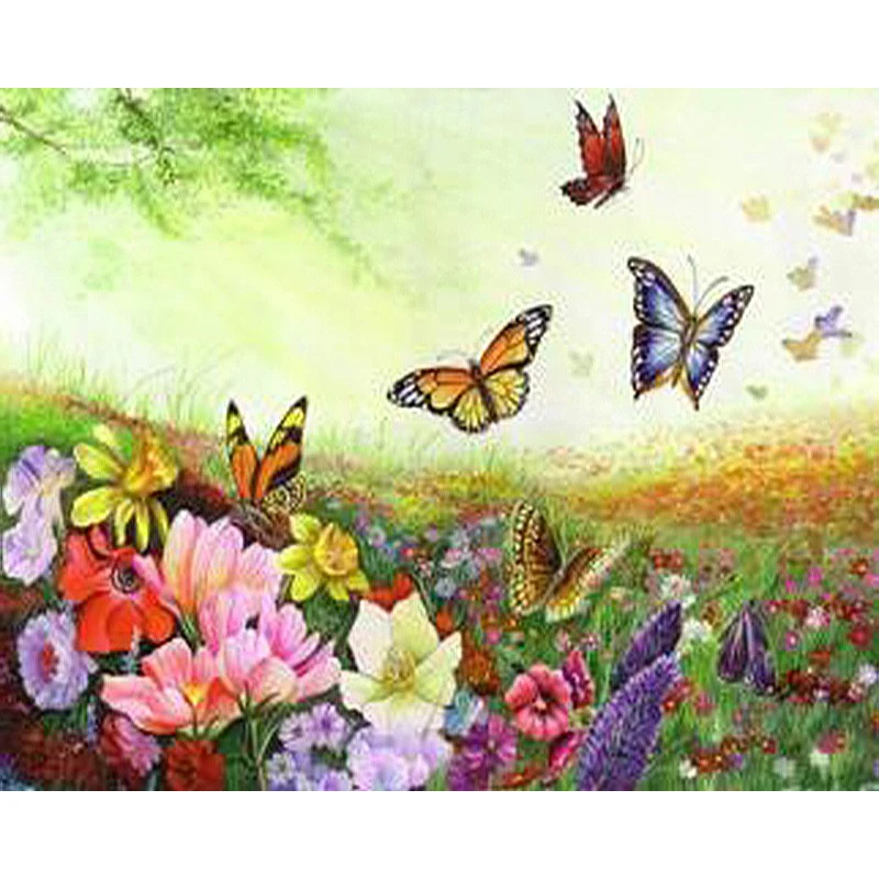 

GATYZTORY DIY Painting By Numbers Butterfly Picture Colouring Zero Basis HandPainted DIY Gift Home Decor Oil Painting